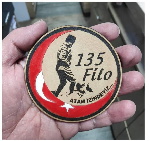 ATATÜRK KOCATEPE 135 filo Deri PEÇ - Arma - Askeri Patch - Resim 2