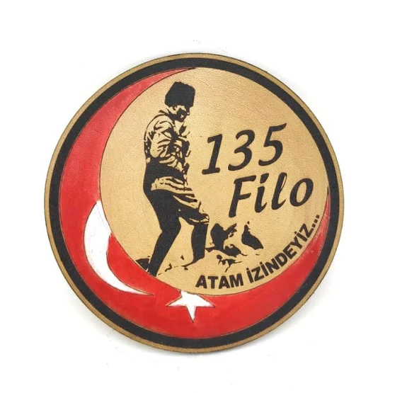 ATATÜRK KOCATEPE 135 filo Deri PEÇ - Arma - Askeri Patch ürün görseli 1