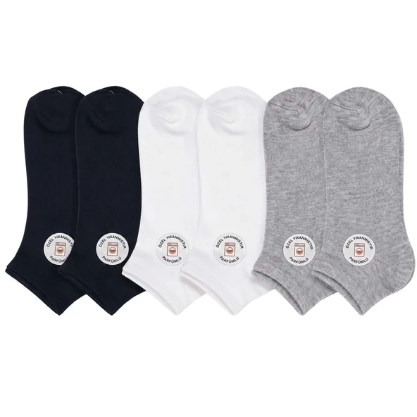 Unisex Dikişsiz Patik Çorap 6'lı | %85 Pamuklu Geri Dönüşüm İplikli, Nefes Alan Spor — Çok renkli 6'lı, 39-44