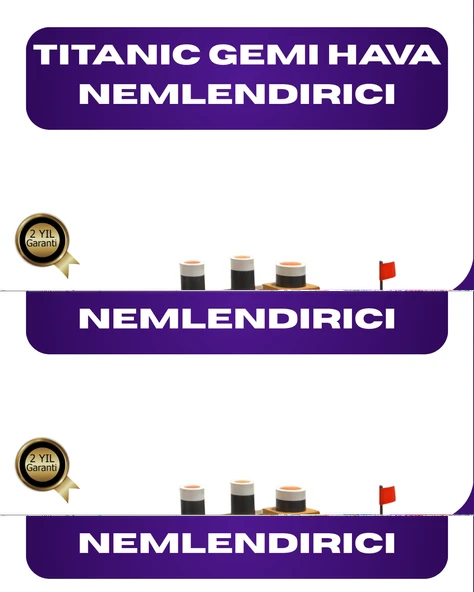 Titanik Gemi Tasarımlı Led Işıklı Hava Nemlendirici Buhar Efektli Oda Difüzörü