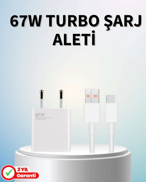 67 Watt Güçlü Şarj Aleti Samsung S23 Ultra S24 Uyumlu