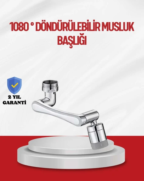1080° Çok Yönlü Musluk Aparatı Püskürtme ve Köpük Akışlı