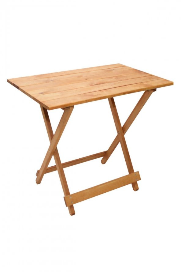 Dekoratif Ahşap Katlanır Masa Piknik Balkon Masası 70Cm x 60Cm ürün görseli 1