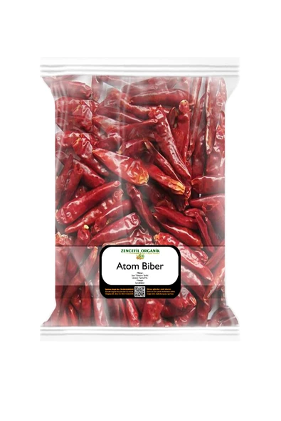 Atom Biberi 1 Kg. Çok Acı Cin Biberi Kurusu Çok Acı Biber Kurusu 1000 Gr. Atom Biber ürün görseli 1