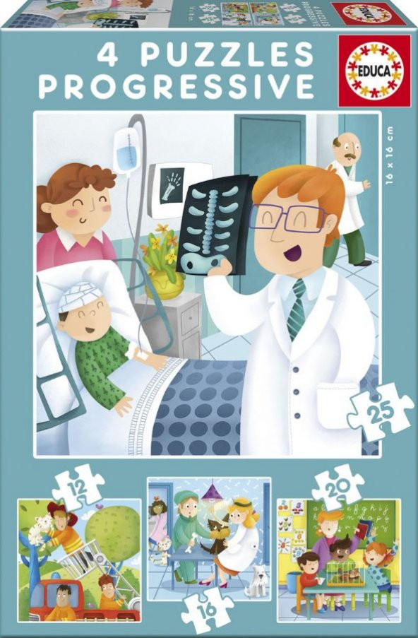 Educa 12+16+20+25 Parça Meslekler Puzzle ürün görseli 1