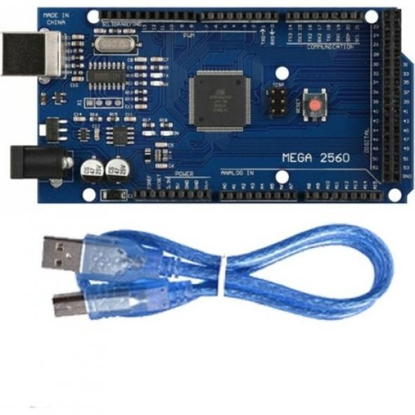 Arduino Mega 2560 R3 CH340 + USB Kablo ürün görseli 1