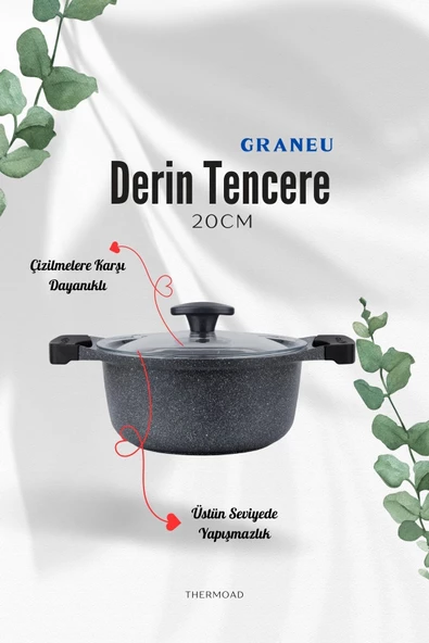 ThermoAD | Tencere Seti | Graneu Serisi | 7 Parça | Gri - Resim 5