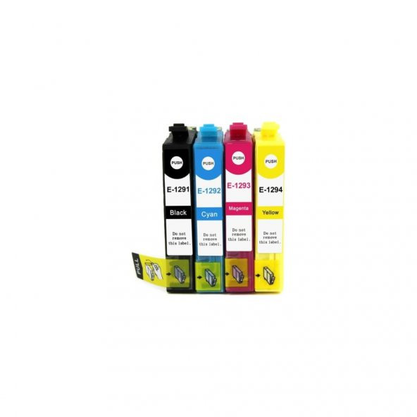 For Lexmark T1291 T1292 T1293 T1294 Muadil Kartuş Seti 4 Renk Cmyk Takım ürün görseli 1