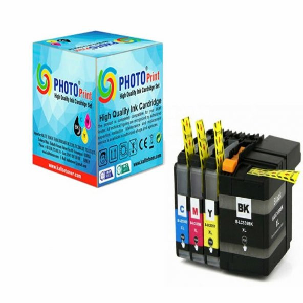 Brother LC535xl LC539xl Kartuş Takımı DCP-J100 J105 J200 (Muadil) ürün görseli 1