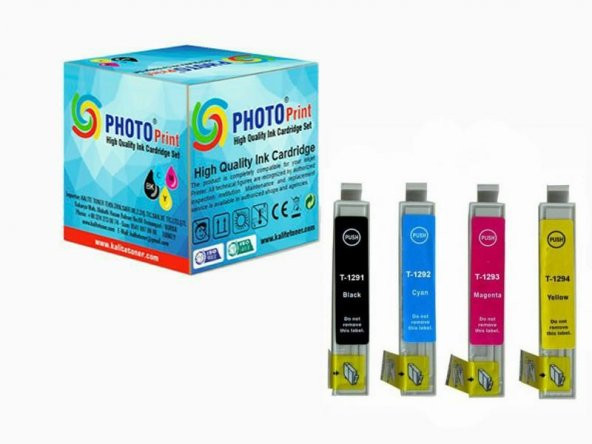 Premium® Epson Stylus SX235W Uyumlu 4 Renk Muadil Kartuş Seti ürün görseli 1