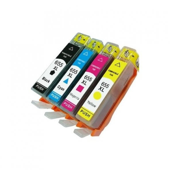 Photo Print HP Deskjet 3525 655XL 4 Renk Ithal Muadil Kartuş Seti ürün görseli 1