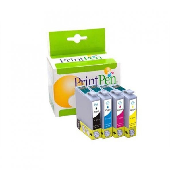 Prıntpen Epson T1291 T1292 T1293 T1294 Muadil Kartuş Seti ürün görseli 1