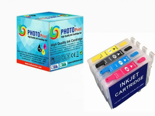 Photo print Epson T0711-T0714 muadil Kolay Dolan Kartuş - 4 Renk ürün görseli 1