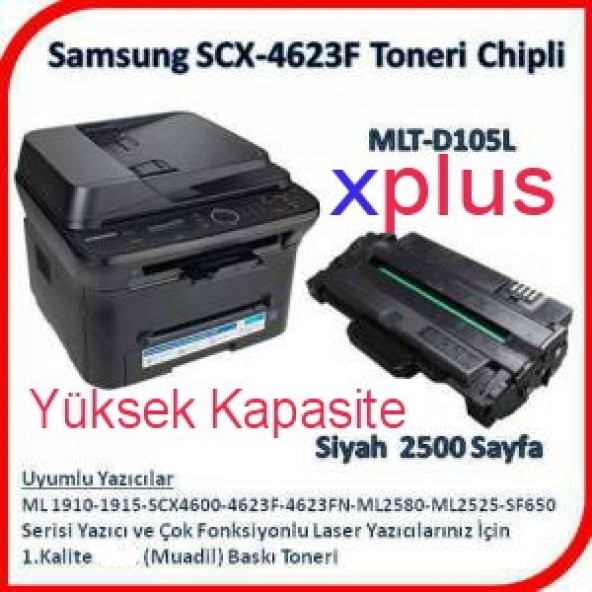 SAMSUNG MLT-D105L SCX-4600,4623F-1910-1915 (CHİPLİ) MUADİL TONER ürün görseli 1