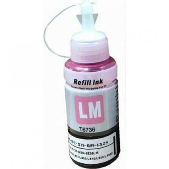 Photo Print Ecotank L810 T6736 673 Uyumlu Lm Açık Kırmızı Light Macenta Muadil Mürekkep 70 ml ürün görseli 1