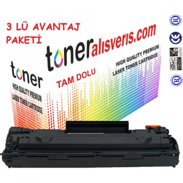 Paintter Hp Q 2612A 3Lü Paket- 1010, 1012İ, 1015, 1018, 1020, 1022 Muadil Toner ürün görseli 1
