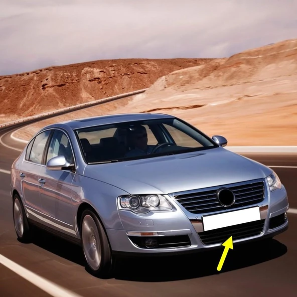 VW Passat B6 2006-2011 Ön Tampon Alt Orta Izgara Krom Çıta 3C0853671C ürün görseli 1