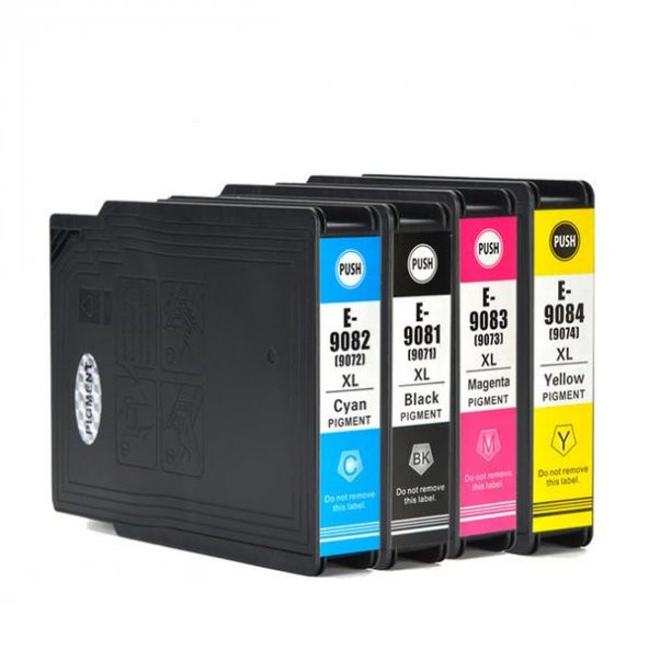 EPSON T9081-9084  Wf-6090-Wf-6590 4 RENK  MUADİL KARTUŞ SETİ ürün görseli 1