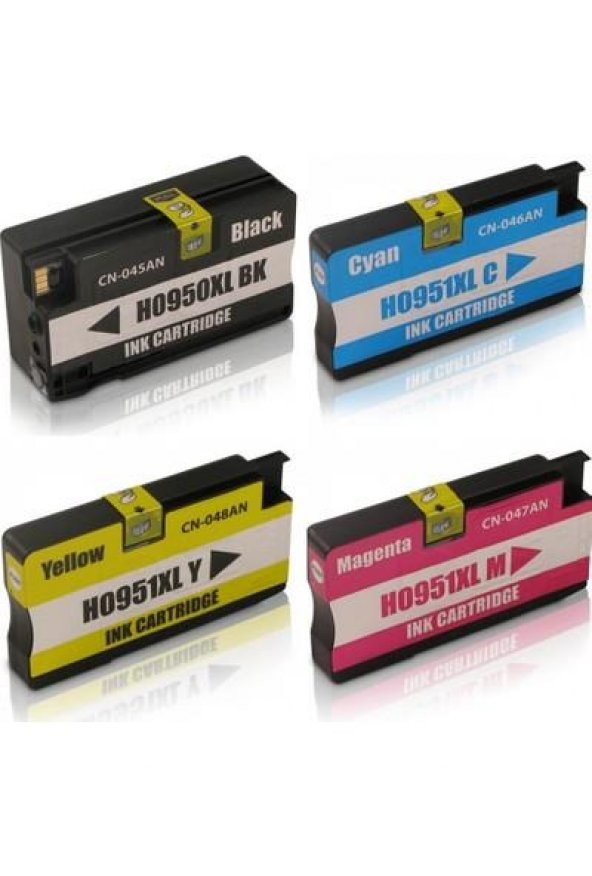 Hp Officejet Pro 8640 950XL/951XL 4 Renk Pro Muadil Kartuş Seti ürün görseli 1