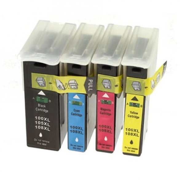 Lexmark 100XL Muadil Kartuş 4 RENK S305/S405/S505/S605/PRO205/705 ürün görseli 1