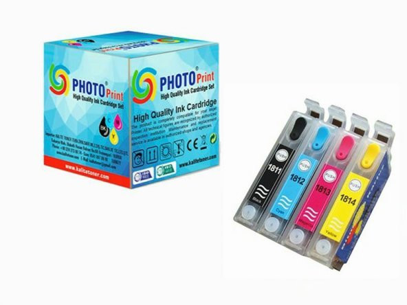 Epson Expression Home XP-315 18XL 1811-1814 4 Renk Muadil Kartuş Seti ürün görseli 1