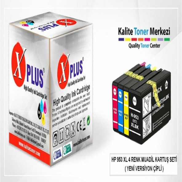 HP OfficeJet Pro 8710/8720/8725/8730/8218 Muadil Kartuş 953XL 4 RENK SET ürün görseli 1