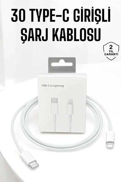 Iphone Uyumlu İos Uyumlu Lightning Hızlı Şarj Tye C Lightning Şarj Kablosu