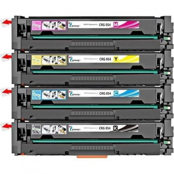 Photo Print Canon I-Sensys LBP-623CDW CRG054 CMYK 4 Renk Muadil Toner Seti 1500 Sayfa ürün görseli 1