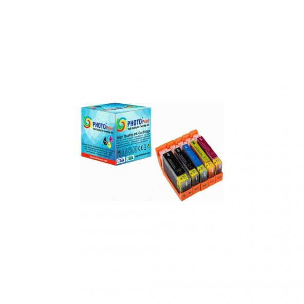 Photo Print Canon Pixma TS9550 PGI-580XL-CLI-581XL 5 Renk Muadil Kartuş Seti ürün görseli 1