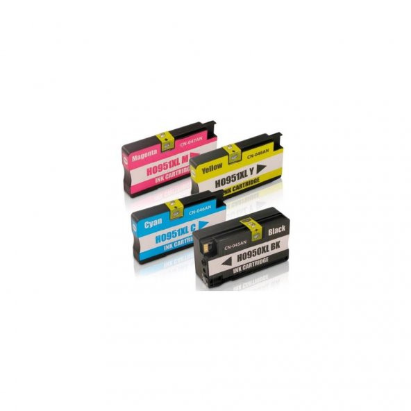 Photo Print HP Officejet Pro 8600 Uyumlu Yüksek Kapasite 4 Renk Muadil Kartuş Seti ürün görseli 1