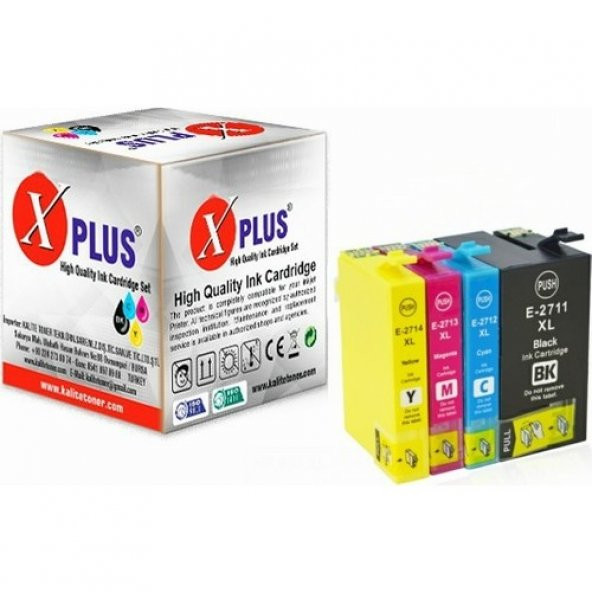Xplus Workforce WF-7710DWF Uyumlu 4 Renk Muadil Kartuş Seti ürün görseli 1
