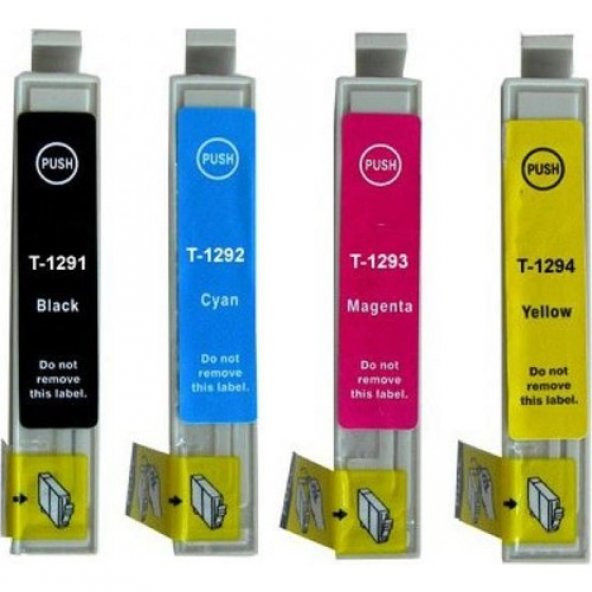 Xplus Epson Stylus SX420W Uyumlu T1291-1292-1293-1294 4 Renk Muadil Kartuş Takım ürün görseli 1