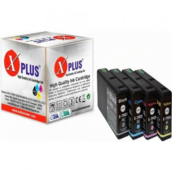 Xplus Workforce Pro WF-4640DTWF 79XL Kartuş Takım Set T7901-7902-7903-7904 4000 Sayfa ürün görseli 1