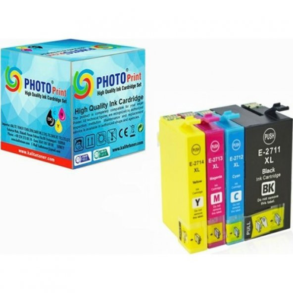Photo Print Workforce WF-7210DTW Uyumlu 4 Renk Muadil Kartuş Seti ürün görseli 1