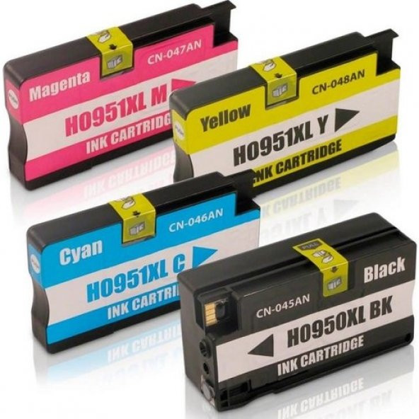 Photo Print HP Officejet Pro 8640 Uyumlu Yüksek Kapasite 4 Renk Muadil Kartuş Seti ürün görseli 1