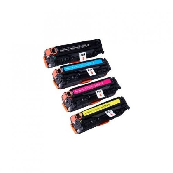 Photo Print Hp  CP1525NW 4 Renk Renkli Toner Muadil Yazıcı Kartuş 4 Lü Ekonomik Paket CE320A-CE323A ürün görseli 1