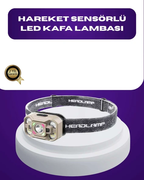 Wave Sensörlü LED Kafa Lambası Şarjlı Ayarlanabilir Işık
