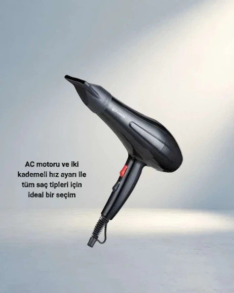 Profesyonel Fön Makinesi 2200W AC Motor Soğuk Sıcak Üfleme