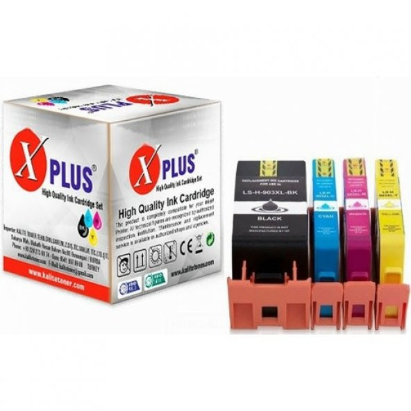 Xplus Hp Officejet Pro 6950 903XL 4 Renk Yüksek Kapasiteli Muadil Kartuş Seti 825 Sayfa ürün görseli 1