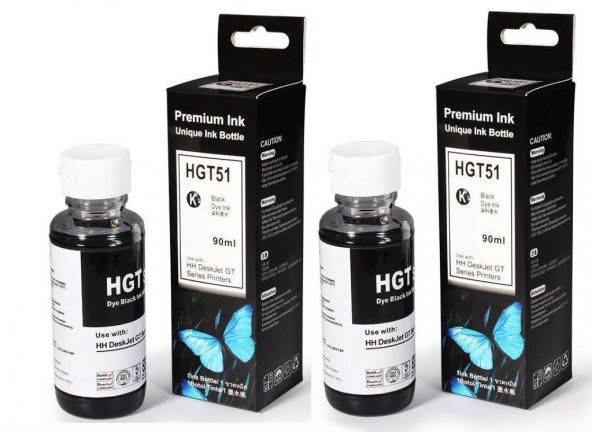 Hp GT51 Tüm Model Yazıcılar İçin 2 Adet Siyah PhotoPrint Mürekkep ürün görseli 1