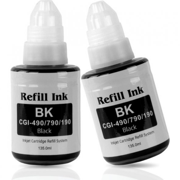 Premium® Canon G3400 Tanklı Yazıcı Uyumlu Muadil Siyah Mürekkep 135Ml ürün görseli 1