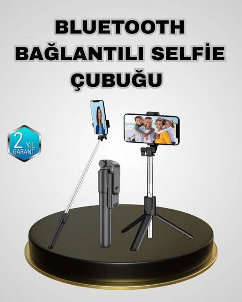 Bluetooth Selfie Çubuğu – Kablosuz, Hafif ve Yüksek Çözünürlüklü Çekim İçin