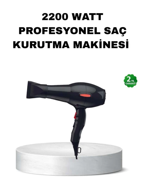 Profesyonel Saç Kurutma Makinesi – AC Motor, Soğuk Üfleme, 2 Hız Kademesi