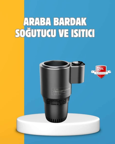 Dijital Ekranlı Akıllı Bardaklık Araç İçi Termal Isıtıcı Soğutucu