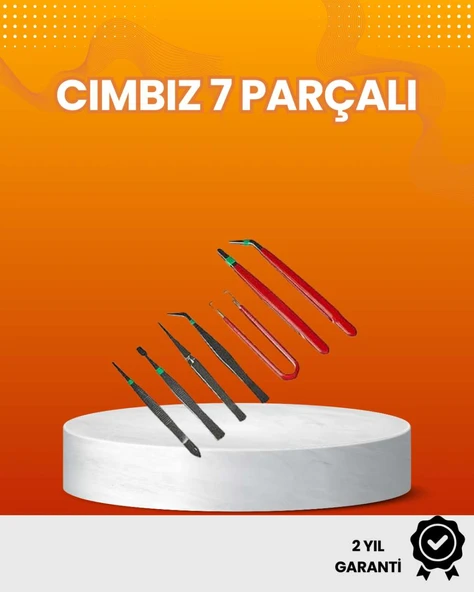 7’li Hassas Uçlu Cımbız Seti Antistatik ESD Kaplamalı Profesyonel