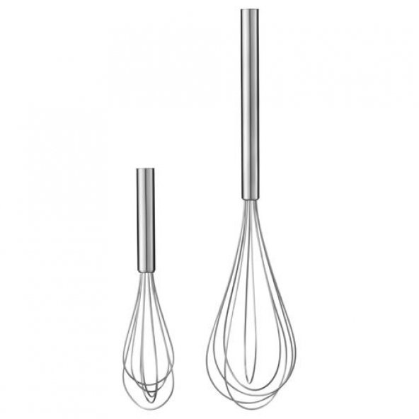 2 Parça Çelik Çırpıcı IKEA 2 Li Metal Tel Çırpıcı Mutfak Ürünleri ürün görseli 1