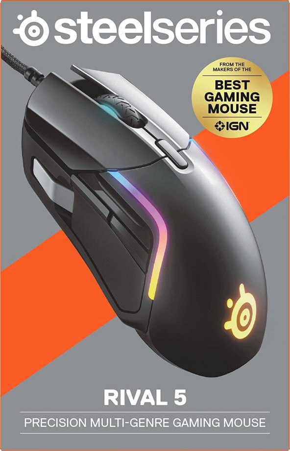 Steelseries Rival 5 Rgb Optik Gaming Oyuncu Mouse - Resim 6