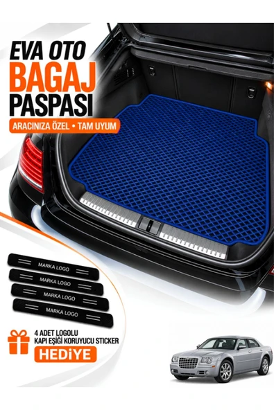 CHRYSLER 300C (2004-2011) Uyumlu EVA Bagaj Paspası Araca Özel Lacivert