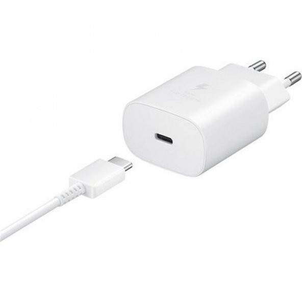 Samsung EP-TA800 Hızlı Şarj 25W Type-C Çıkışlı Şarj Aleti Beyaz ürün görseli 1