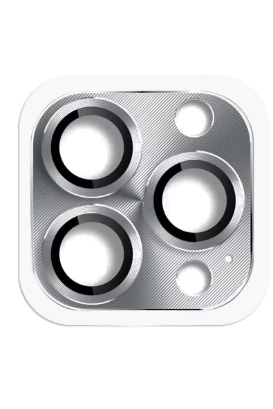 iPhone 16 Pro Max Pers Alüminyum Kamera Lens - Gri